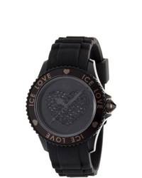 Ice Watch Crystal Accented Black Dial Watch