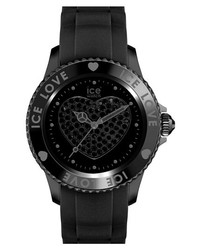 ICE Watch Love Stones Silicone Strap Watch 43mm Black