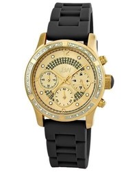 Jbw Jb 6243 F Venus Sport Gold Black Combo Designer Silicone Diamond Watch