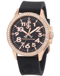 Juicy Couture 1900964 Jetsetter Black Silicone Strap Watch