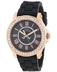 Juicy Couture 1901055 Pedigree Black Silicone Strap Watch