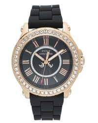Juicy Couture Watch Pedigree Black Silicone Strap 38mm 1901055