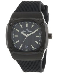 Lucien Piccard Lp 440 Bb 01 Armada Black Textured Dial Black Silicone Watch