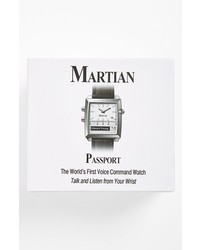 Martian Smartwatch Martian Watches Passport Rectangle Silicone Strap Smart Watch 37mm X 39mm