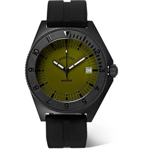 Bamford Watch Department Mayfair Stainless Steel And Rubber Watch