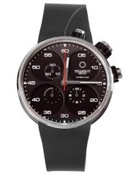 Meccaniche Veloci W123n082372016 Quattro Valvole Automatic Titanium Black Dial Rubber Chronograph Watch