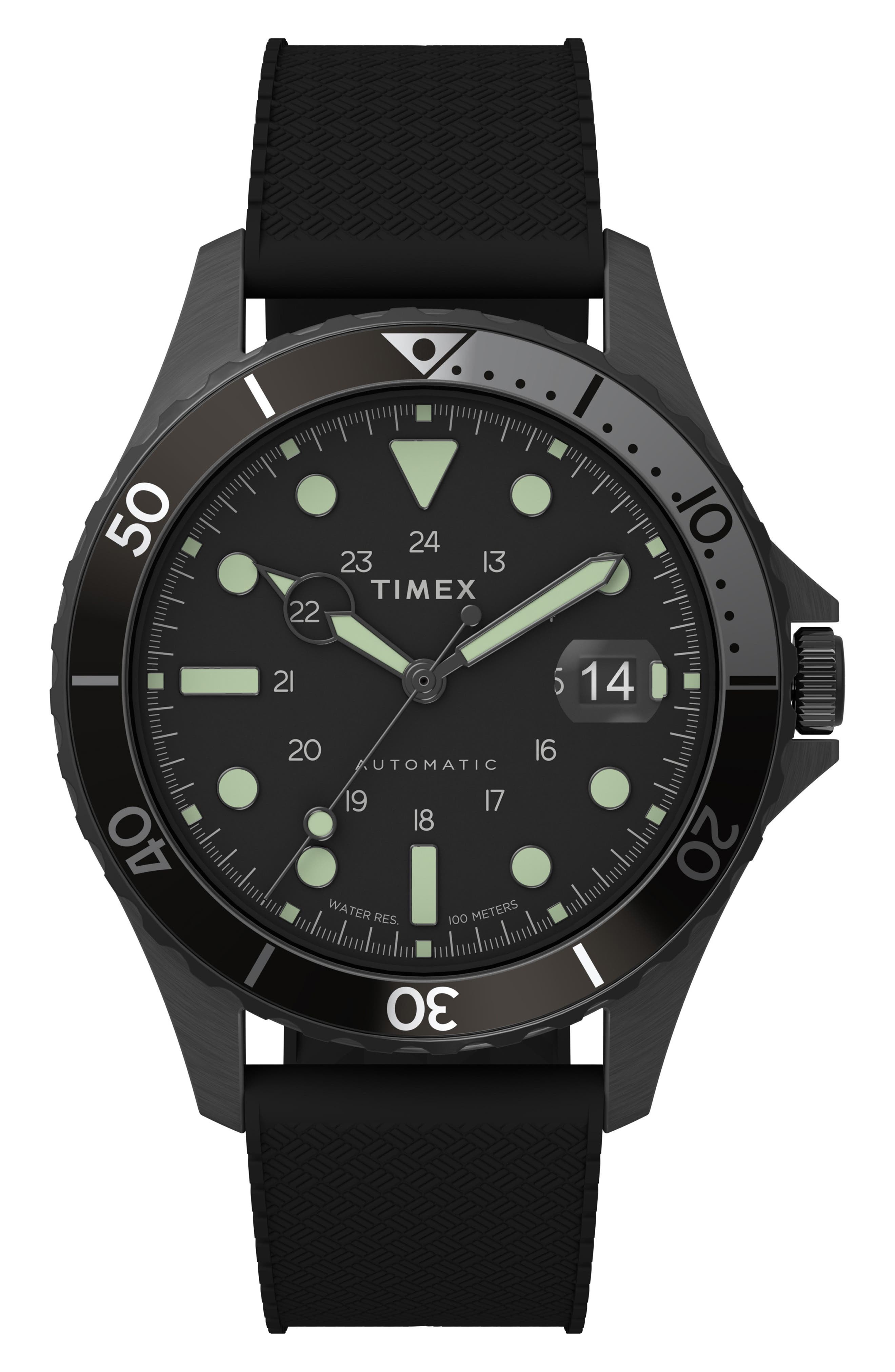 Timex Navi Xl Automatic Synthetic Rubber Watch, $259 | Nordstrom ...