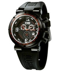 Offshore Off002xlf Challenge Xl Black Pvd Chronograph Day Date Rubber Watch