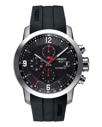 Tissot Prc200 Automatic Chronograph Silicone Strap Watch