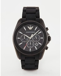 Emporio Armani Sigma Chronograph Watch In Black Ar6092