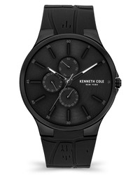 Kenneth Cole Sport Silicone Watch In Black At Nordstrom