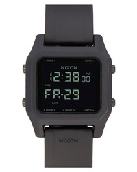 Nixon Staple Digital Rubber Watch In Black At Nordstrom