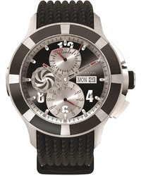 Charriol Swiss Automatic Chronograph Gran Celtica Black Rubber Strap Watch 46mm C46ab173002