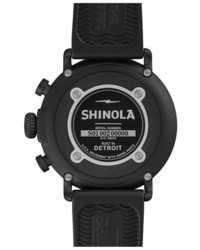 Shinola The Runwell Contrast Chrono Rubber Strap Watch 47mm