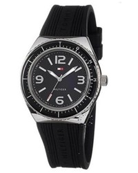 Tommy Hilfiger Synthetic Silicone Strap Black Dial Watch 1781005