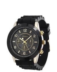 Tressa Geneva Platinum Silicone Watch Color Black