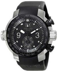Zodiac Zmx Zo8524 Special Ops Stainless Steel Watch With Black Rubber Band