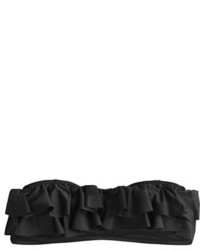Black Ruffle Bikini Top