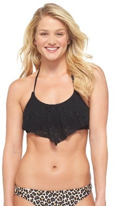 flounce halter bikini top