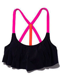 Victoria's Secret Pink Strappy Back Flounce Top