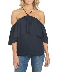 1 STATE 1 State Halter Neck Ruffle Blouse