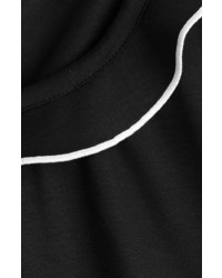 Paule Ka Cotton Jersey Top With Ruffled Collar
