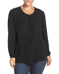 Sejour Plus Size Ruffle Front Blouse