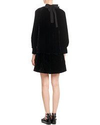 Fendi Velvet Top With Ruffled Collar