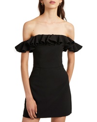 French Connection Whisper Light Off The Shoulder Ruffle Dress