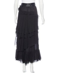 Chanel Silk Tiered Skirt