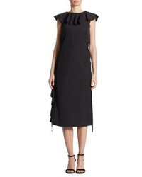 Akris Punto Ruffle Poplin Dress