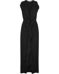 Stella McCartney Rasalia Ruffled Crepe Gown Black