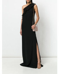 Lanvin Ruffle Trimmed One Shoulder Gown