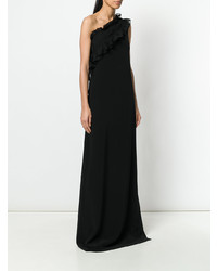 Lanvin Ruffle Trimmed One Shoulder Gown