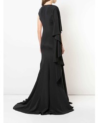 Christian Siriano Ruffled Capelet Gown