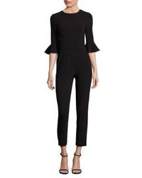 Black Halo Brooklyn Bell Sleeve Cropped Jumpsuit