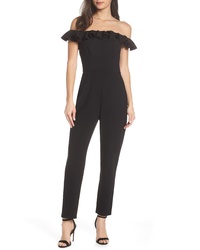 French Connection Off The Shoulder Ruffle Jumpsuit