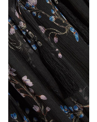 Zimmermann Paradiso Floating Ruffled Printed Silk Georgette Jumpsuit Black