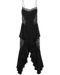 Black Ruffle Lace Cami Dress