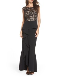 Alex Evenings Ruffle Front Trumpet Gown