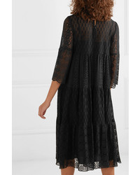Anna Sui Crocheted Cotton Blend Lace Midi Dress