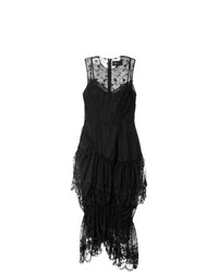 Simone Rocha Sleeveless Ruffled Lace Midi Dress