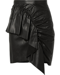 Isabel Marant Nela Ruffled Leather Mini Skirt