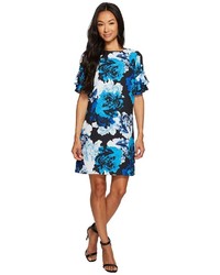 CeCe Tiered Ruffle Sleeve Stately Bouquet Dress Dress