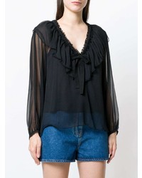 See by Chloe See By Chlo Ruffled Neck Tie Blouse