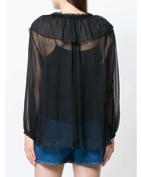See by Chloe See By Chlo Ruffled Neck Tie Blouse