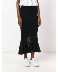 Jean Paul Gaultier Vintage Ruffled Mesh Panel Skirt