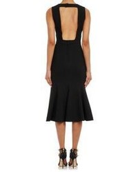 Dolce & Gabbana Open Back Flounce Dress Black