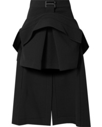 Dion Lee Asymmetric Layered Crepe Midi Skirt