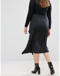 Asos Curve Curve Midi Skirt With Side Ruffle